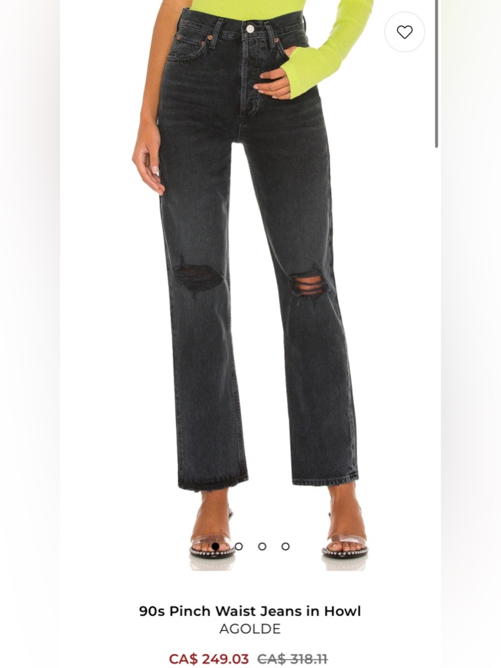 AGOLDE Black Distressed Women’s  Jeans 27